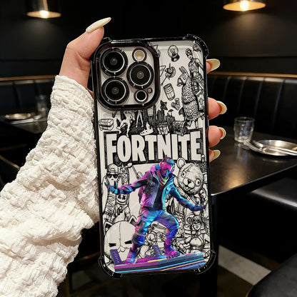 Cover placcata Popular Game FortniteS per Samsung S26 S25 S24 S23 S22 S21 S20 FE Note20 Edge Plus Ultra 4G 5G anti-caduta