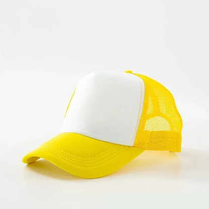 Custom Hat with Logo Printing Polyester Mesh Trucker Hat Adjustable Dad DIY Logo Baseball Cap for Men Women