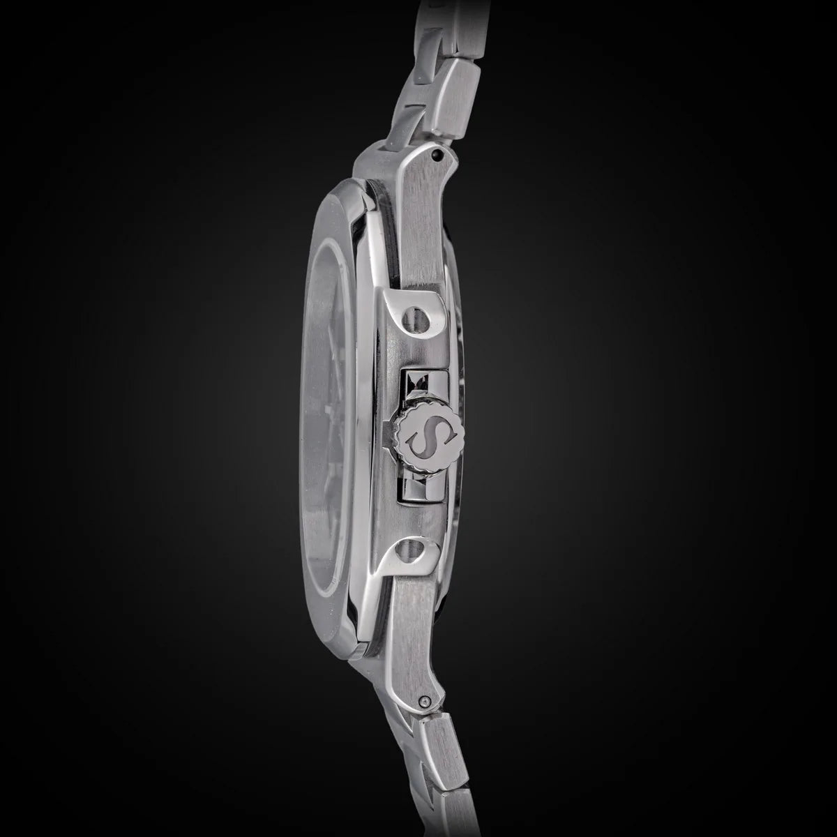 Sugess Herrenuhr, automatische mechanische Armbanduhr, Miyota 9015 Uhrwerk, MOP-Zifferblatt, Leuchtfunktion, wasserdicht bis 5bar, Luxus-Armband S466