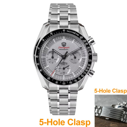 Watchdives WD1863 39mm VK63 Chronograph Watch, OTF Clasp, Sweep Quartz Movement, Sapphire, Luminous, 100m Waterproof