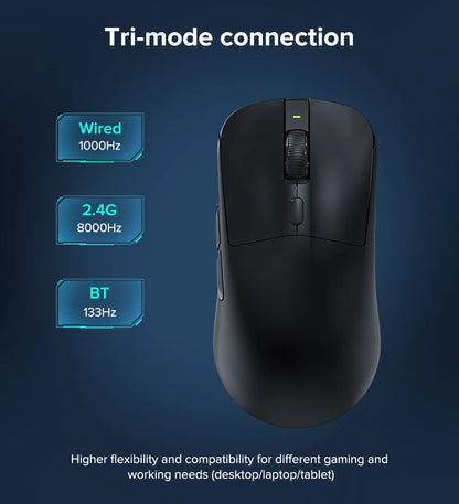 KYSONA M617 Wireless Mouse Ergonomics Tri-mode  Rechargeable 2.4G 59g Lightweight E-sports PAW 3395 DPI 26K Gaming Mouse For PC
