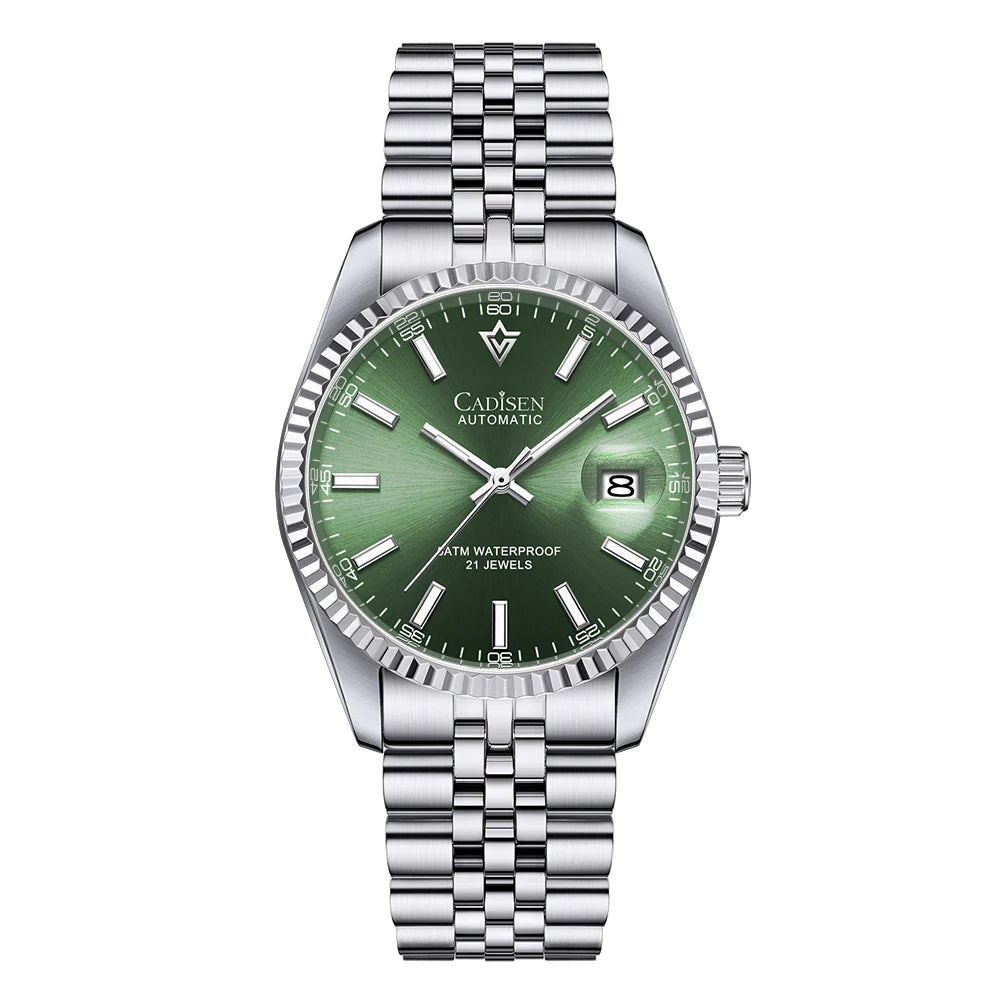 CADISEN Men Mechanical Watch Top Brand Luxury Automatic Watch Business Stainless Steel Waterproof Watch Men Relogio Masculino
