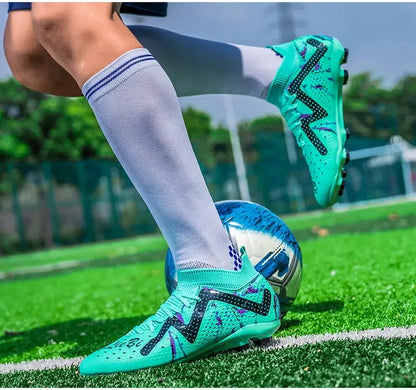 Oversized Football Boots For Youth & Children, Comfy Flexible Design, Stable Anti-slip Performance For Outdoor Field Sports