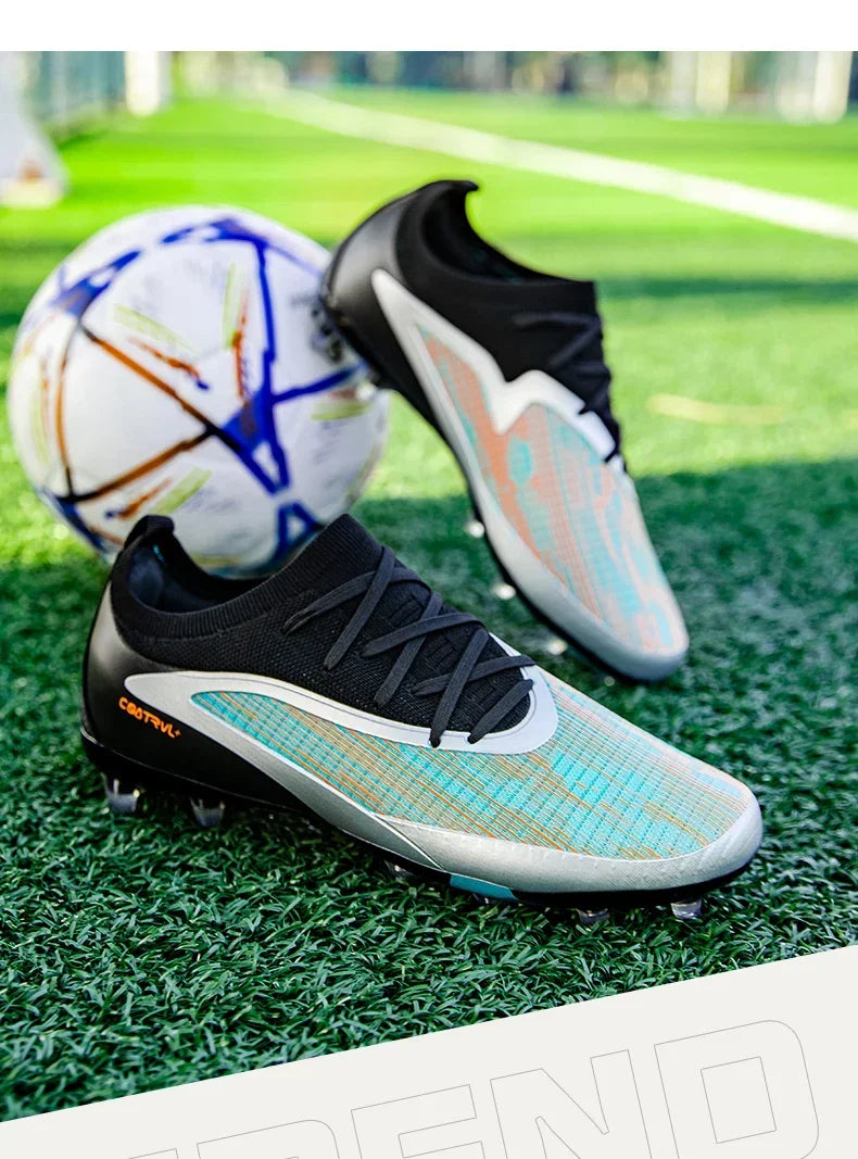 Nouveaux hommes chaussures de Football crampons de Sport adulte respirant antidérapant bottes de Football en plein air longues pointes formation garçons Match confortable