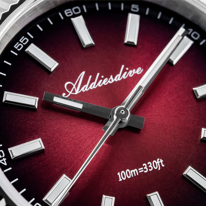 ADDIESDIVE Neue Herrenuhr AD2073, Saphirglas, 36mm, VH31 Sunburst Quarzuhr, 10Bar wasserdichte Taucheruhr, leuchtende Armbanduhr