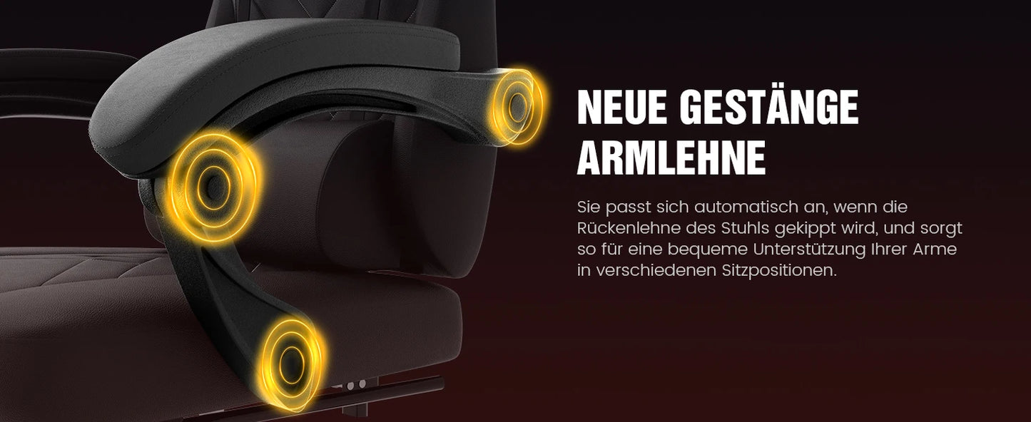 WOTSTA Gaming Chair, Ergonomic Office Chair, Racing Computer Chair, Height-Adjustable Computer Chair with Headrest