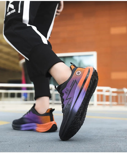 Unisex Lightweight Breathable Running Shoes Sporty Casual Low Top Flat Laced Footwear for Men And Women in Various Colors