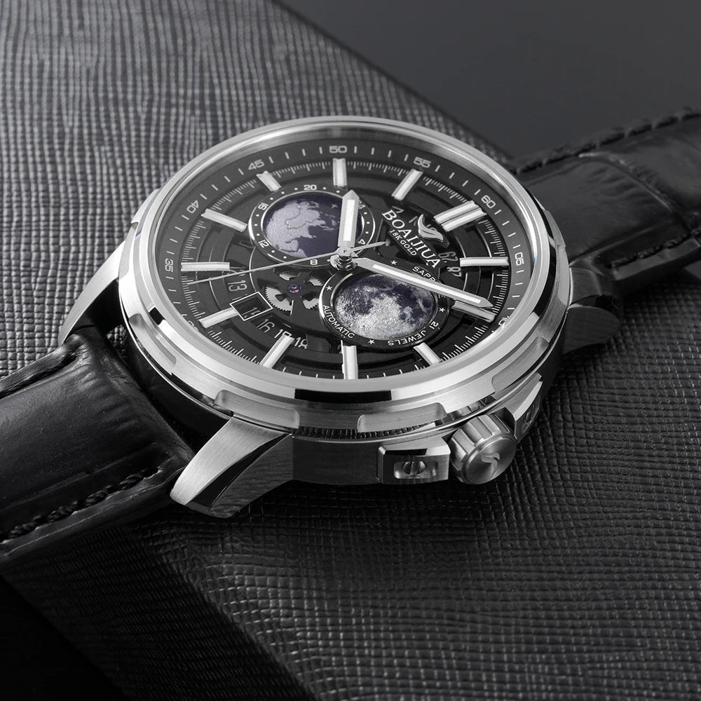 Reloj mecánico automático para hombre BORIAGE (BOAIJIUA), diseño original, resistente al agua, luminoso