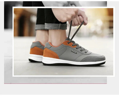 YRZL Scarpe da uomo primavera autunno impermeabili da passeggio, sneakers casual in pelle da uomo, scarpe sportive antiscivolo, calzature da tennis per uomo