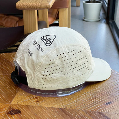 Short Brim Quick-Drying Mesh Baseball Cap - Breathable Lightweight UV Protection Sunshade, for Men Women Couples, Outdoor Hiking