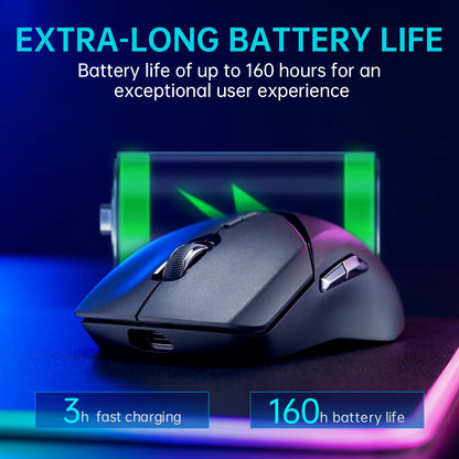 Mouse da gaming wireless Rapoo VT9PRO PAW3398 68g cablato programmabile ergonomico 26000DPI Type C ricaricabile accessorio per PC gamer