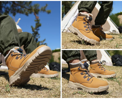 Bottes de sécurité imperméables pour hommes, chaussures de travail Parker en acier, bouton rotatif, chaussures de protection, taille 47, 48, hiver