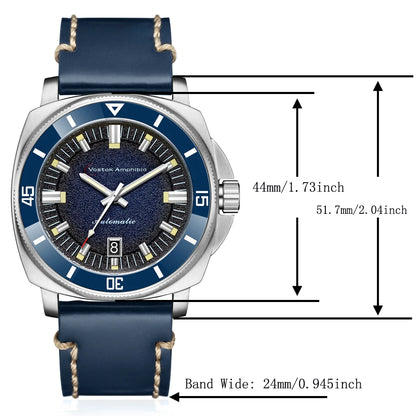 Vostok Amphibia Automatic Watches Men Mechanical NH35 Sapphire Steel Luxury Big Case Timepieces Clock Male Branded Hour Uhr