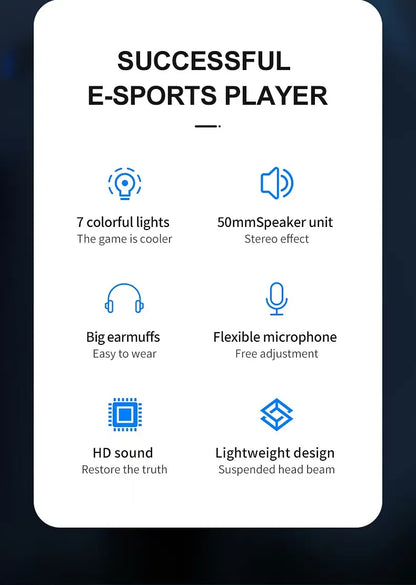G58 Gaming Headset Wired 7.1 Channel PUBG Headset for Computer Laptop