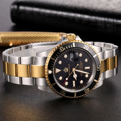 Reginald Watches Rotatable Bezel GMT Sapphire Glass Date Stainless Steel Watch Men Sports Watches relogio masculino reloj hombre