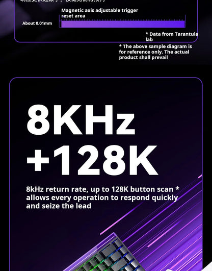 AULA HERO 68 HE Gaming-Mechanische Tastatur Magnetische Achse RT Kabelgebunden RGB-Beleuchtung 8K Polling-Rate Seitenbeschriftung