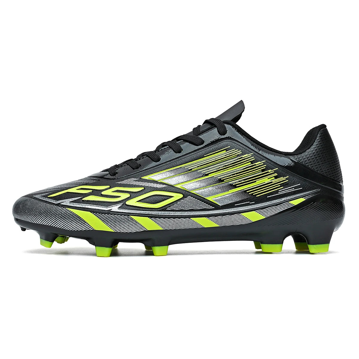 Chaussures de football AG FG pour adultes, tissu PU doux et agréable pour la peau, semelle extérieure antidérapante en TPU, résistantes à l'usure, pour les matchs sur gazon du week-end