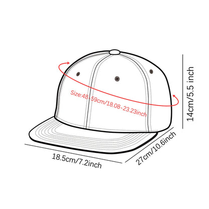 1/2PC Y2KSixSeven flat top truck driver hat, hip-hop cartoon print, breathable mesh, streetwear aesthetic hat