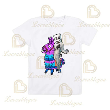 Boys Girls Cartoon T-shirt Fortnite T-shirt Battle Royale 3D 3 to 14 Years Victory Royale Game Kids Tops Teen Clothes