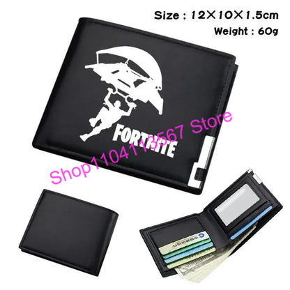 Fortnited Anime Figures Wallet Victory Royale PU Leather Purse Coin Holder Money Clutch Wristlet Cover Wallet Card Holder
