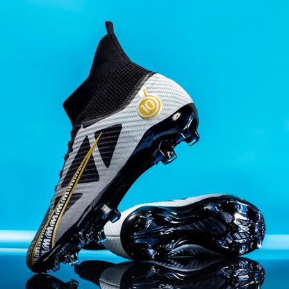 TaoBo grande taille 46 chaussettes à Tube haut chaussures de Football enfant femmes taille 33 34 baskets de Football crampons formation Sport chaussures de gazon à pointes