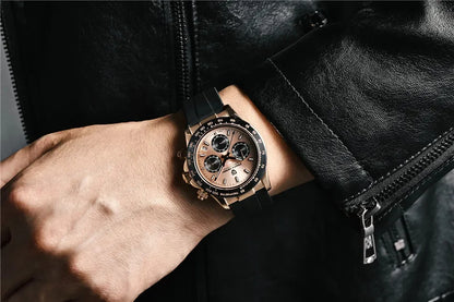 Novo Original PAGANI DESIGN PD-1664 Relógio de Pulso de Luxo para Homem, Movimento de Quartzo Japonês VK63, Safira, Cronógrafo Resistente à Água, Dourado