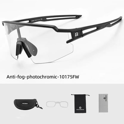 ROCKBROS Cycling Glasses Photochromic Glasses Bicycle Glasses Eyewear Goggles Windproof Bicycle Outdoor Sports Sunglasses