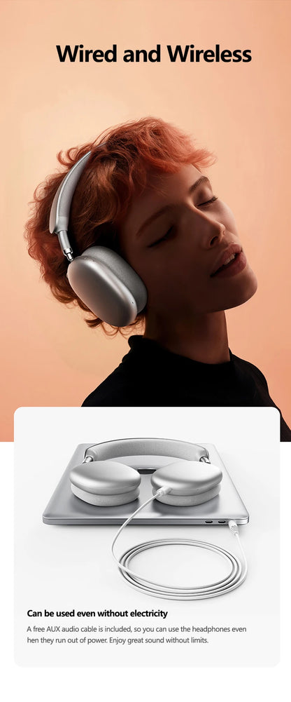 Auscultadores Sem Fios Picun F8MAX ANC com Cancelamento Ativo de Ruído Híbrido de 59dB, Áudio Espacial, Bluetooth 6.0, Over Ear, 180H
