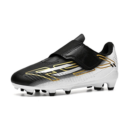 Chaussures de football professionnelles pour hommes, sans lacets, antidérapantes, pour jeunes, crampons FG/TF, entraînement sur terrain, crampons rapides pour le football.