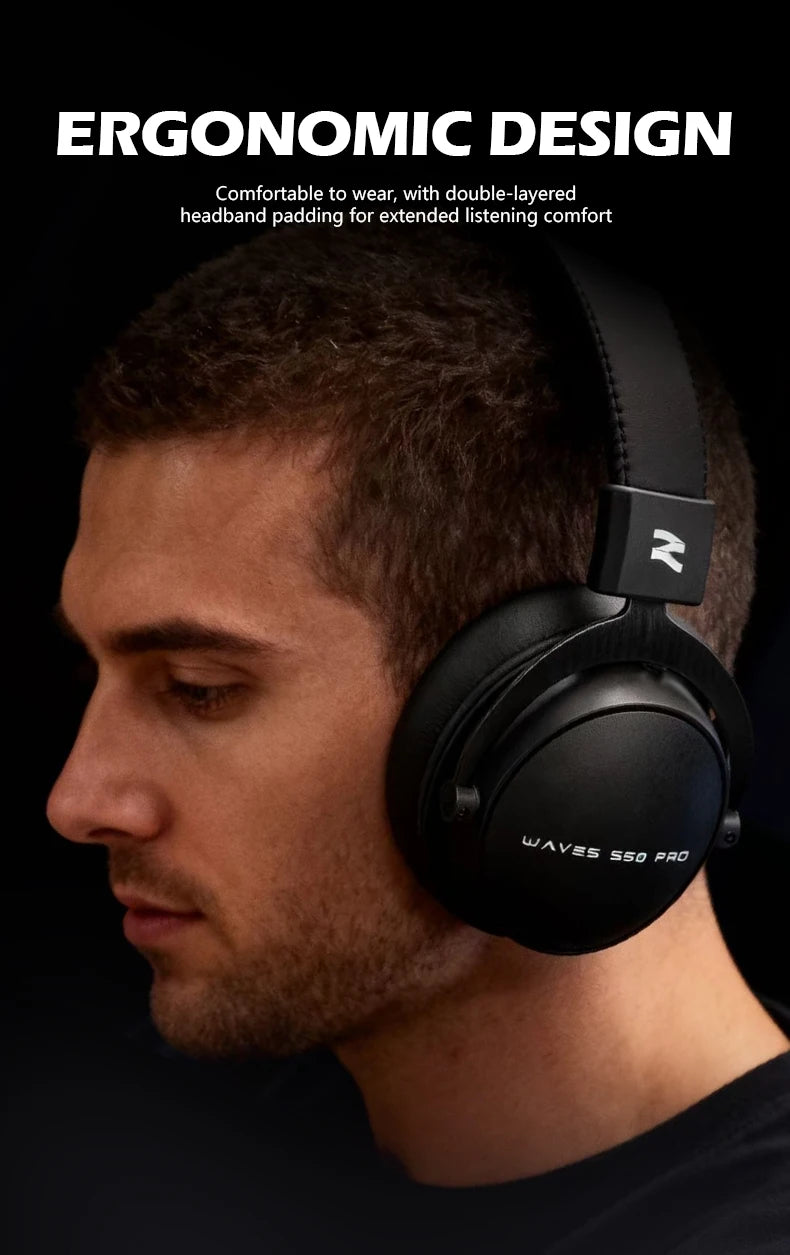 Auscultadores de Estúdio TALOMEN W550x – Auscultadores Profissionais de DJ com Fio, Over-Ear, para Monitorização, com Drivers de 50mm e Cabo Amovível
