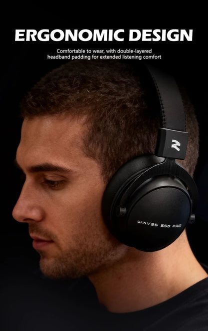 Auscultadores de Estúdio TALOMEN W550x – Auscultadores Profissionais de DJ com Fio, Over-Ear, para Monitorização, com Drivers de 50mm e Cabo Amovível