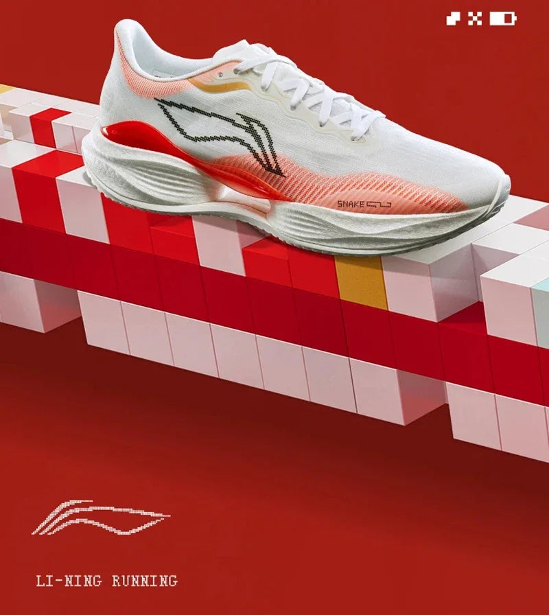 Li-Ning Men's SUPER LIGHT 22 Light Running Shoes BOOM FIBER Cushion TEMPO BOUNCE Li-Ning Breathable Anti-Slip Sneakers ARBV001