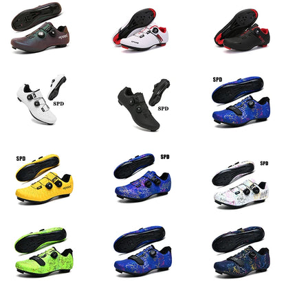 Neue Fahrradschuhe für Herren, selbstverriegelnde Rennrad-Sportschuhe, lockless Trainingsschuhe, SPD-Cleats-Fahrradschuhe für Damen