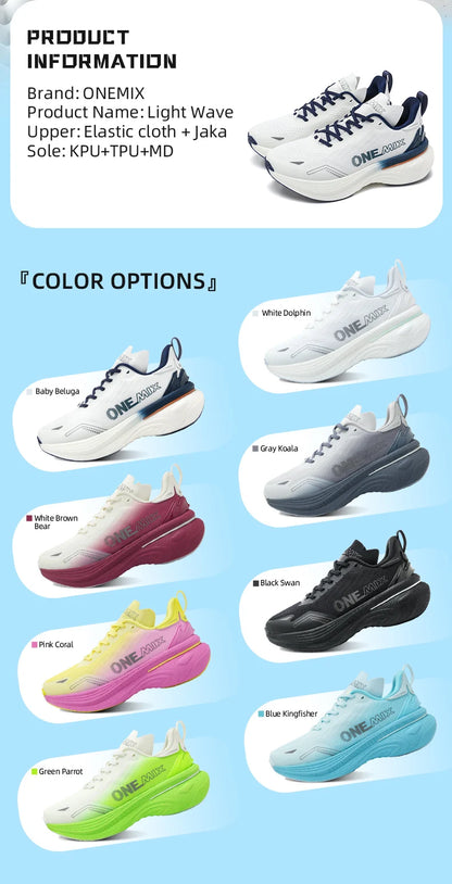ONEMIX Nové běžecké boty s polstrováním pro ženy a muže, lehké, módní outdoorové tenisky, sportovní obuv na silnici, trénink, jogging, fitness