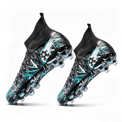 1 paire de chaussures de football pour adultes avec crampons TF, pour les étudiants, durables, antidérapantes, pour l'entraînement sur gazon et les matchs de football