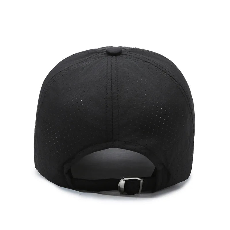 Quick Drying Solid Baseball Cap, Sunscreen Breathable Adjustable Cycling Hiking Fishing Sports Trucker Hat For Women & Men