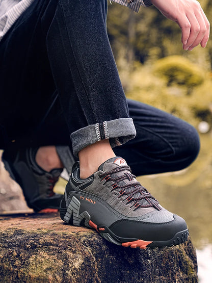 Zapatillas de trekking para hombre Outdoor Lover, impermeables, botas de montaña de cuero genuino, calzado táctico para caza en bosque
