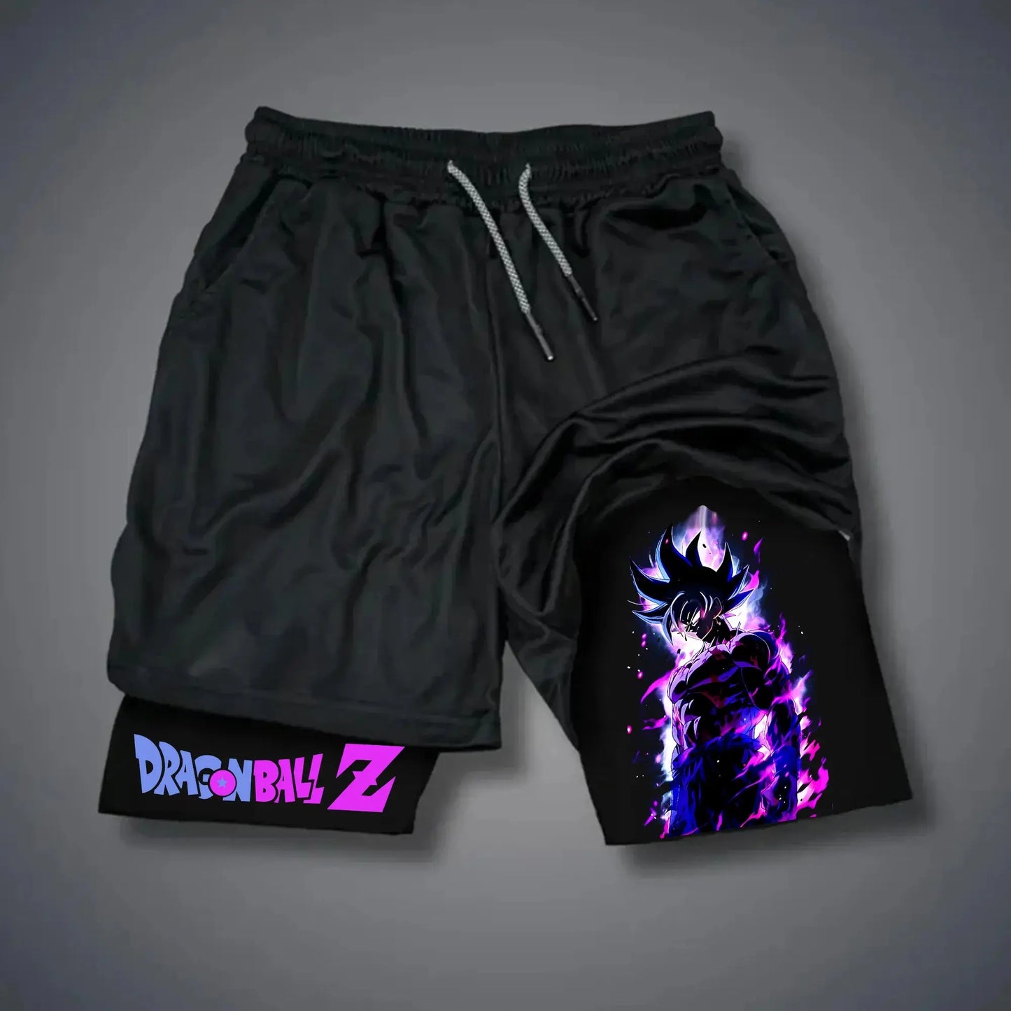 2026 Dragon Ball Anime Men's Shorts Sportswear Quick Dry Gym Pants Double-layer 2 in 1 Shorts Y2k Summer Breathable Streetwear