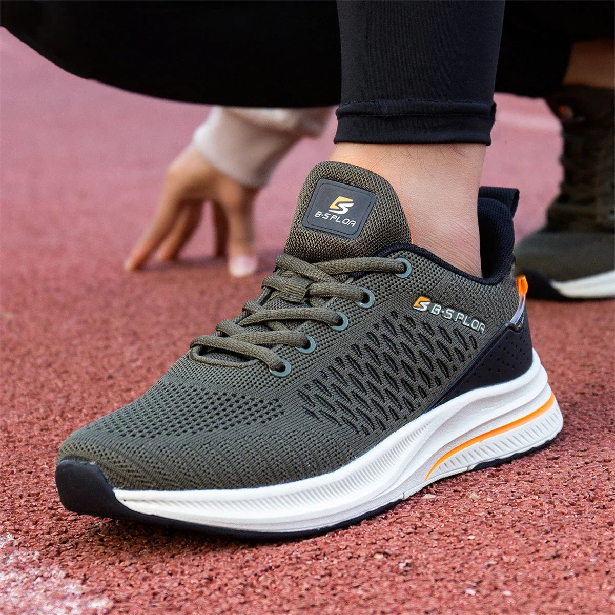 Baasploa Scarpe da running uomo nuove in mesh traspirante, sneakers sportive taglie forti 41-48, scarpe casual classiche da uomo antiscivolo per outdoor, comfort elevate