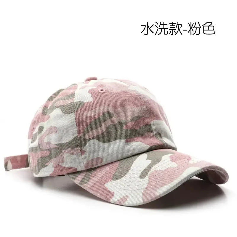 1 PC Unisex Hiking Camouflage Tactics Baseball Cap Leaves Jungle Hat Unstructured Cotton 6 Panel Baseball Cap