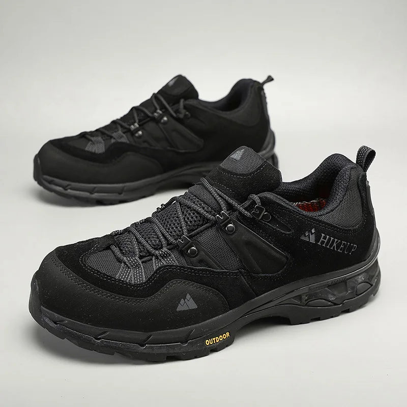 HIKEUP Non-Slip Wear-Resistant Outdoor Hiking Shoes, Breathable Splashproof Climbing Sneakers for Men, Trekking, Tourism, Mountain Shoes