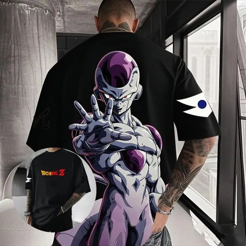 2026 Summer Dragon Ball Frieza Anime Men's T Shirt Cotton Women Short Sleeve Graphic Streetwear Casual Tops Hip Hop Y2k Clothes
