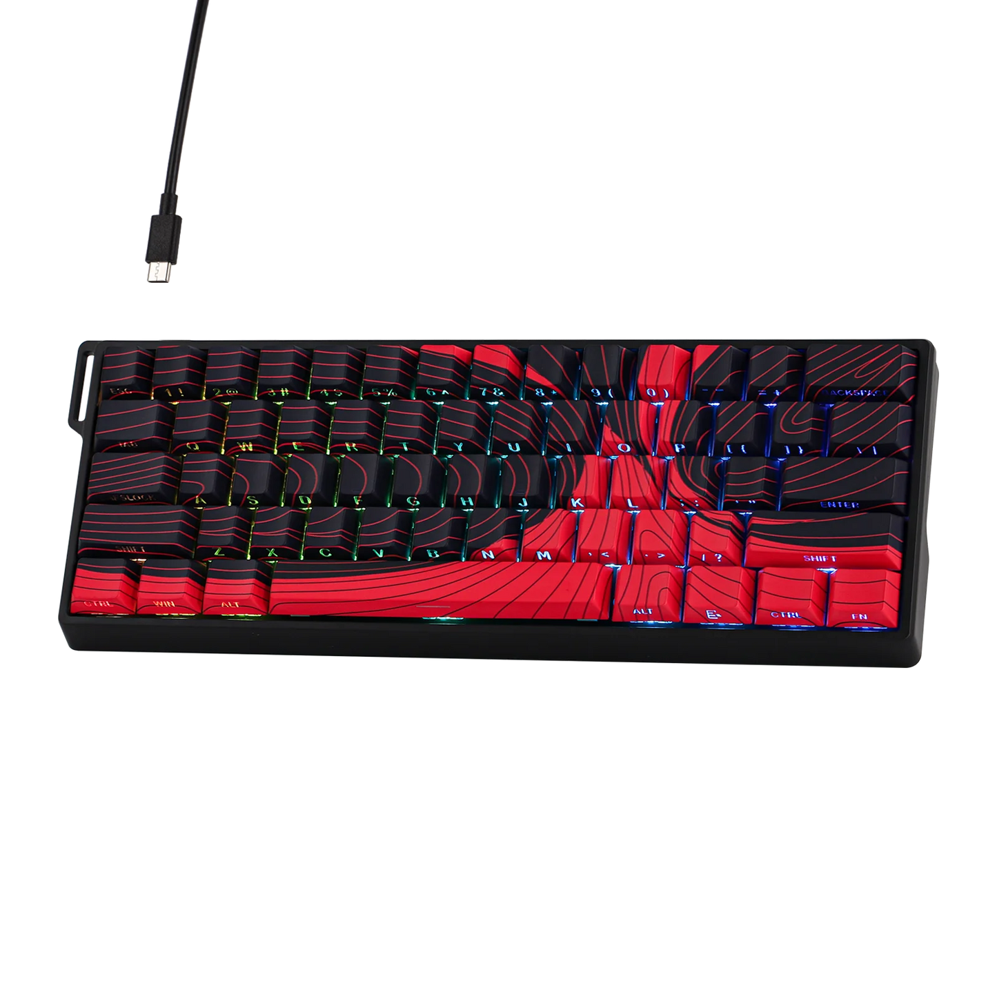 Teclado mecânico com fios AULA WIN60 HE/WIN60 HE MAX 60%, estrutura Tray-Mount, Hot-Swap e interruptores magnéticos de efeito Hall