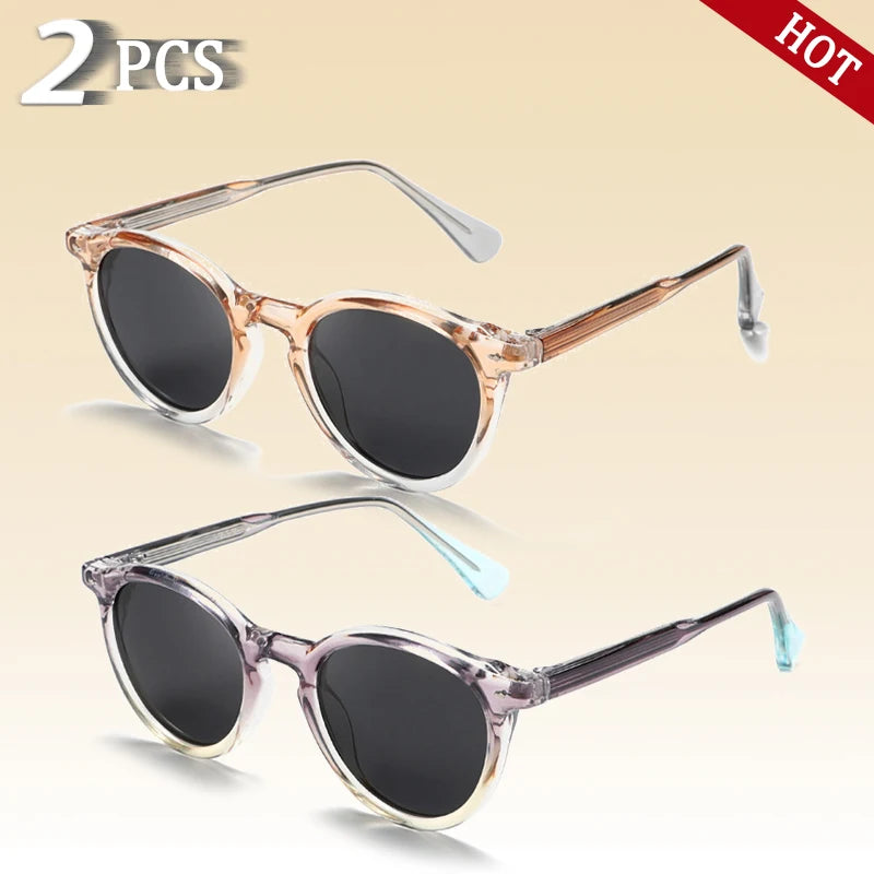 CATERSIDE Round Polarized Sunglasses Men Propionic High Quality Sun Glasses Women Punk Outdoor Driving Fishing Eyewear UV400