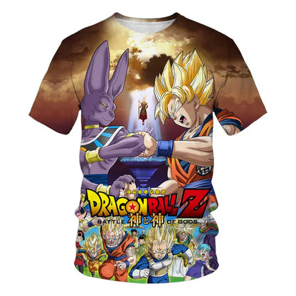 Camisetas para hombre Dragon Ball Z, camiseta para niños, ropa infantil de verano, manga corta, camiseta con dibujo animado para niños, tops, camiseta para bebé niño