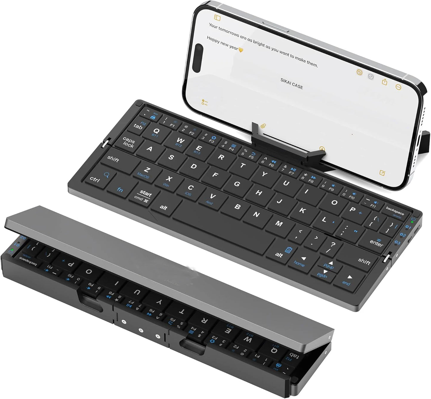 Tastiera pieghevole Bluetooth ricaricabile Jomaa per laptop, iPad e telefono – mini tastiera pieghevole portatile