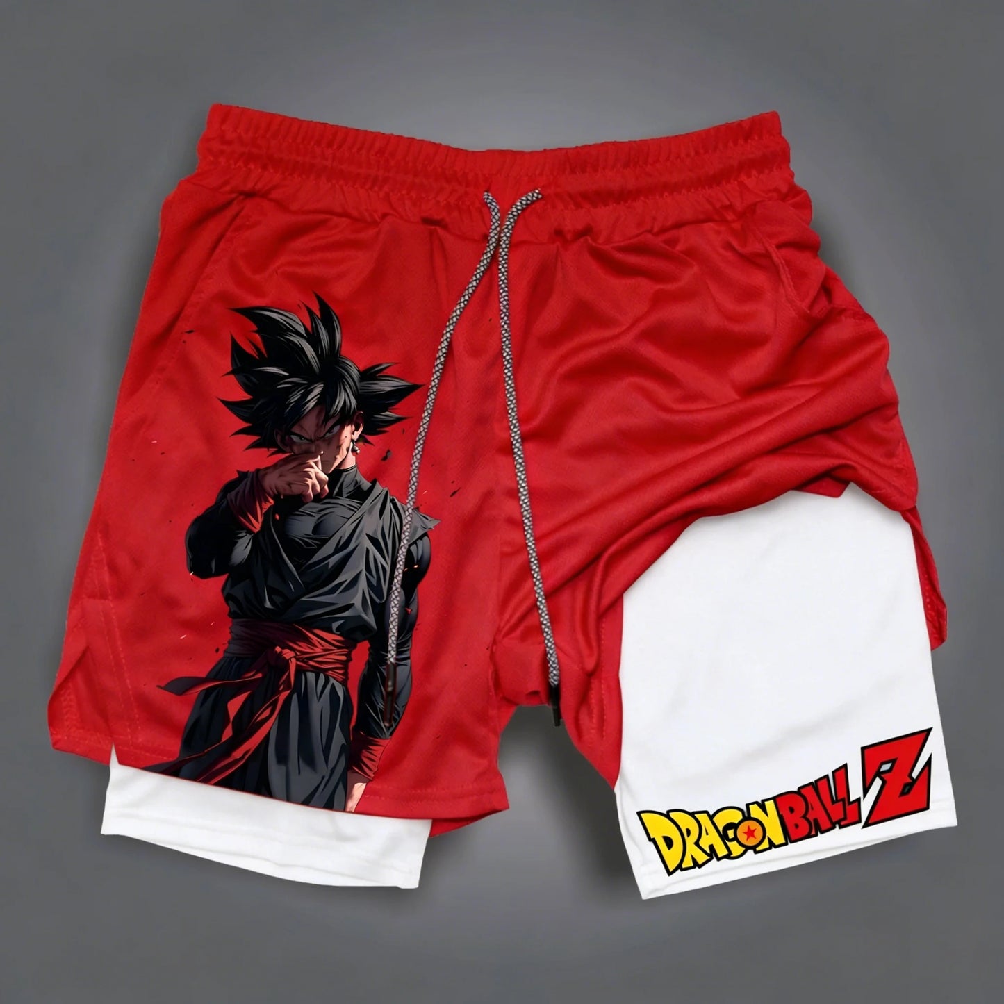 Dragon Ball Summer Son Goku Men's Bot Fitness 2026 Double-Layer Replica Two-Piece Loose-Fit Training Running Shorts Casual Pants