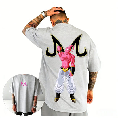 2026 Summer Dragon Ball  Oversized T-shirt High Quality 100_ Cotton Majin Buu & Majin Mark Print Unisex Retro  for Adults Kids