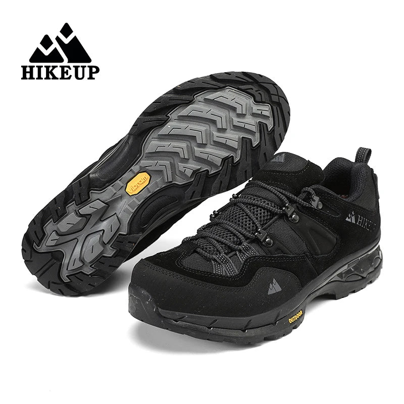 HIKEUP Non-Slip Wear-Resistant Outdoor Hiking Shoes, Breathable Splashproof Climbing Sneakers for Men, Trekking, Tourism, Mountain Shoes