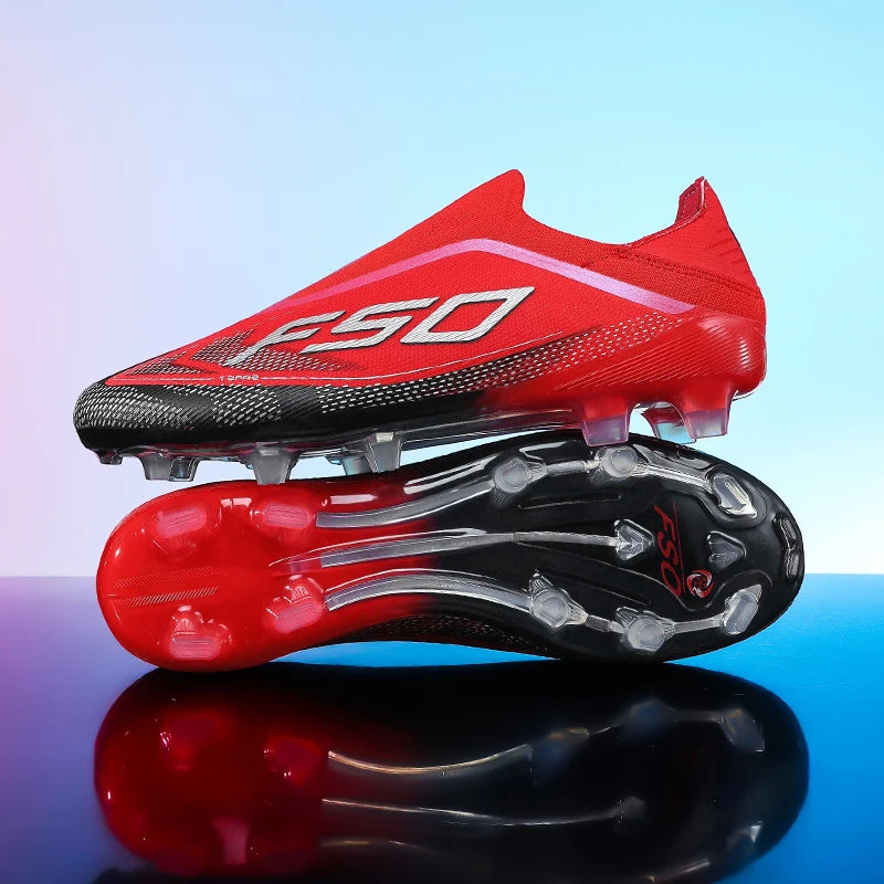 Nouvelles chaussures de football pour hommes, baskets de match, crampons de gazon antidérapants de haute qualité, chaussures de football d'extérieur pour garçons, chaussures de football montantes légères
